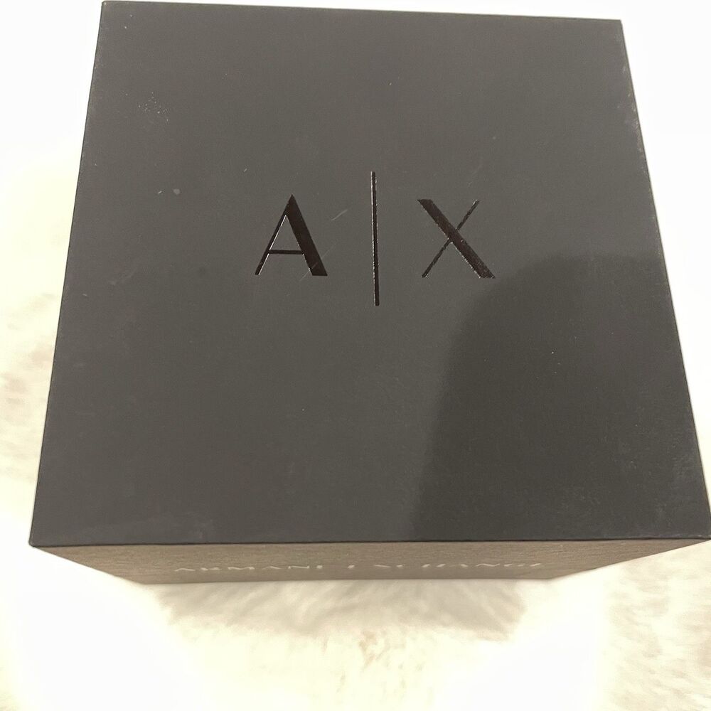 Armani Exchange Black Watch Box EMPTY 4x4 Gift Box Only